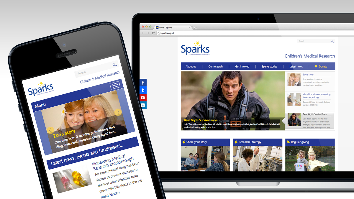 Sparks full website and responsive design